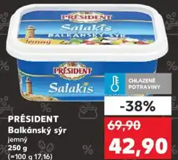 Kaufland PRÉSIDENT Balkánský sýr jemný nabídka