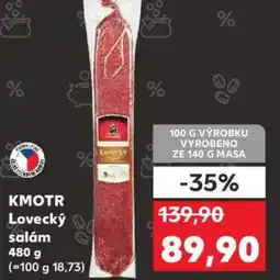 Kaufland KMOTR Lovecký salám nabídka