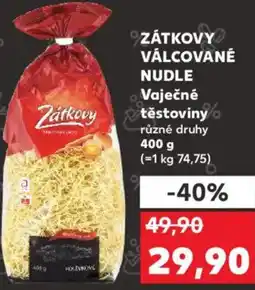 Kaufland ZÁTKOVY VÁLCOVANÉ NUDLE Vaječné těstoviny nabídka