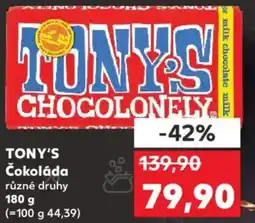 Kaufland TONY'S Čokoláda nabídka