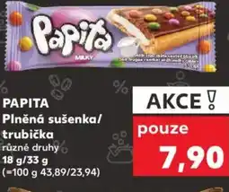 Kaufland PAPITA Plněná sušenka/ trubička nabídka