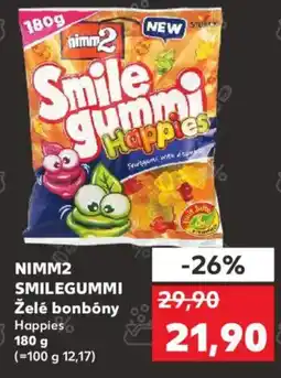 Kaufland NIMM SMILEGUMMI Želé bonbóny Happies nabídka