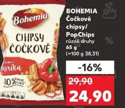 Kaufland BOHEMIA Čočkové chipsy/ PopChips nabídka