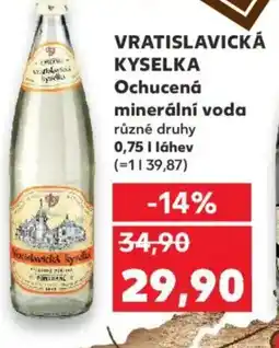 Kaufland VRATISLAVICKÁ KYSELKA Ochucená minerální voda nabídka