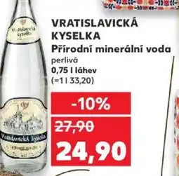 Kaufland VRATISLAVICKÁ KYSELKA Přírodní minerální voda nabídka