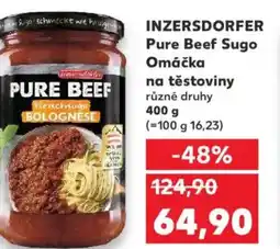 Kaufland INZERSDORFER Pure Beef Sugo Omáčka na těstoviny nabídka