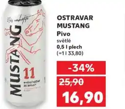 Kaufland OSTRAVAR MUSTANG Pivo světlé nabídka