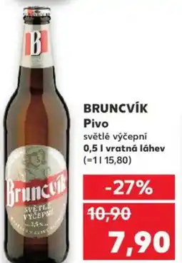 Kaufland BRUNCVÍK Pivo světlé výčepní nabídka