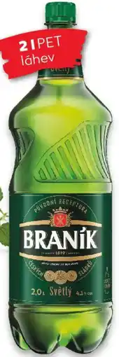 Kaufland BRANÍK Pivo světlé výčepní nabídka