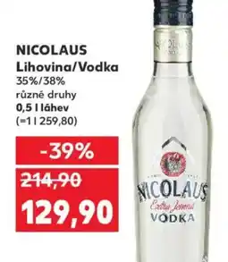 Kaufland NICOLAUS Lihovina/Vodka 35%/38% nabídka