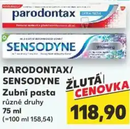 Kaufland PARODONTAX/ SENSODYNE Zubní pasta nabídka