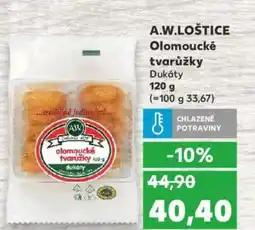 Kaufland A.W.LOŠTICE Olomoucké tvarůžky Dukáty nabídka