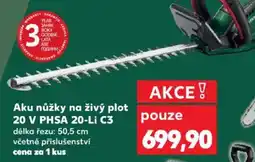 Kaufland Parkside Aku nůžky na živý plot 20 V PHSA 20-Li C3 nabídka