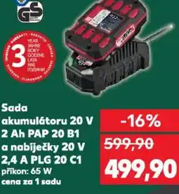Kaufland Parkside Sada akumulátoru 20 V -16% nabídka
