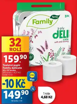 Lidl Toaletní papír Family delicate, 32 rolí nabídka