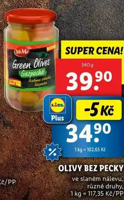 Lidl OLIVY BEZ PECKY, 340 g nabídka