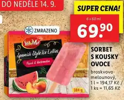 Lidl SORBET S KOUSKY OVOCE, 6x 60 ml nabídka