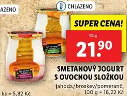 Lidl SMETANOVÝ JOGURT S OVOCNOU SLOŽKOU, 135 g nabídka