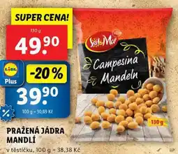Lidl PRAŽENÁ JÁDRA MANDLÍ, 130 g nabídka