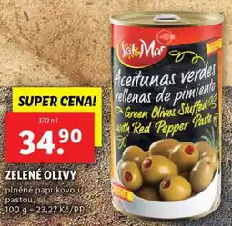 Lidl ZELENÉ OLIVY, 370 ml nabídka