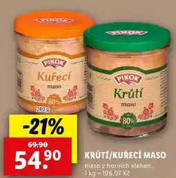 Lidl KRŮTÍ/KUŘECÍ MASO, 280 g nabídka