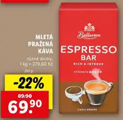 Lidl MLETÁ PRAŽENÁ KÁVA, 250 g nabídka