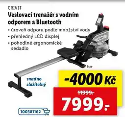 Lidl Veslovací trenažér s vodním odporem a Bluetooth nabídka
