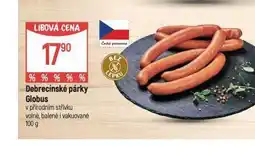 Globus Debrecínsk párky nabídka
