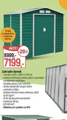 Globus Zahradní domek nabídka