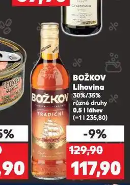 Kaufland Božkov lihovina nabídka