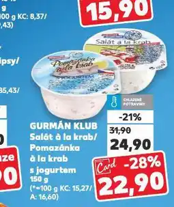 Kaufland Gurmán klub pomazánka á la krab s jogurtem nabídka
