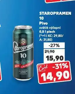 Kaufland Pivo staropramen nabídka