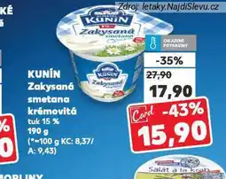 Kaufland Kunín zakysaná smetan krémovitá nabídka