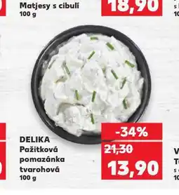 Kaufland Pažitková pomazánka tvarohová nabídka