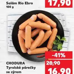 Kaufland Tyrolské párečky se sýrem nabídka