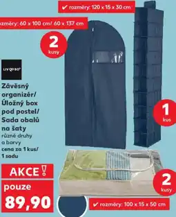 Kaufland Závěsný organizér/ Úložný box pod postel/ Sada obalů na šaty nabídka