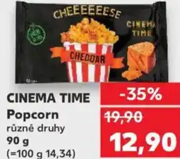 Kaufland CINEMA TIME Popcorn nabídka