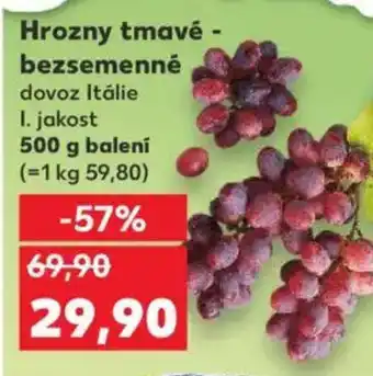 Kaufland Hrozny tmavé - bezsemenné nabídka