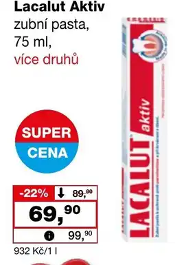 Ráj drogerie Lacalut Aktiv zubní pasta nabídka