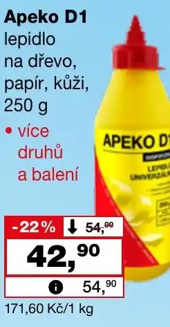 Ráj drogerie Apeko D1 lepidlo na dřevo, papír, kůži nabídka