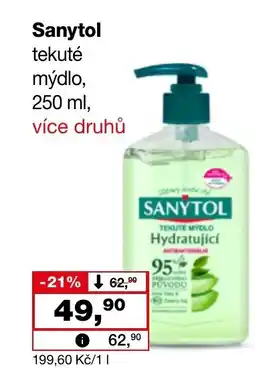 Ráj drogerie Sanytol tekuté mýdlo nabídka