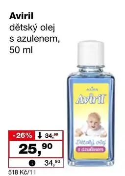 Ráj drogerie Aviril dětský olej s azulenem nabídka
