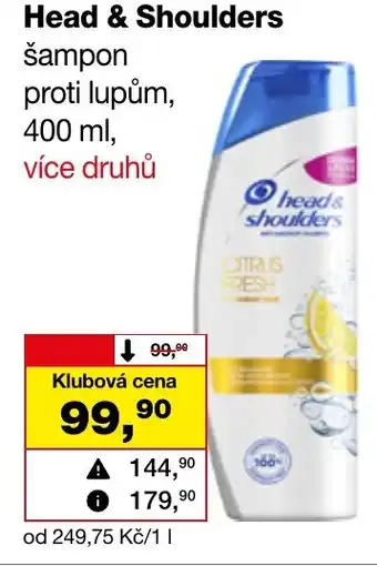 Ráj drogerie Head & Shoulders šampon proti lupům, nabídka