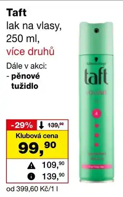Ráj drogerie Taft lak na vlasy nabídka