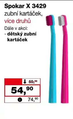 Ráj drogerie Spokar X 3429 zubní kartáček nabídka