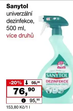 Ráj drogerie Sanytol univerzální dezinfekce nabídka