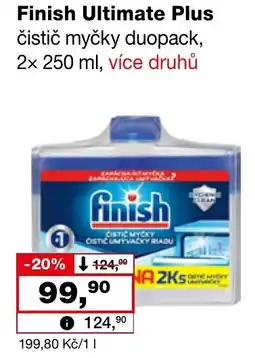 Ráj drogerie Finish Ultimate Plus čistič myčky duopack nabídka