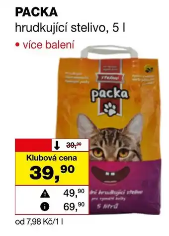 Ráj drogerie PACKA hrudkující stelivo nabídka