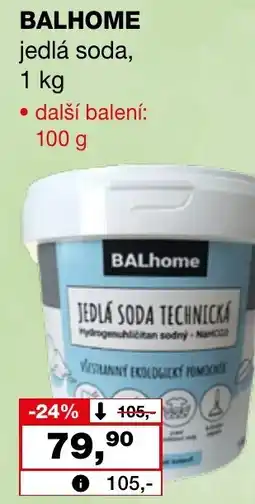 Ráj drogerie BALHOME jedlá soda nabídka