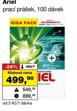 Ráj drogerie Ariel prací prášek nabídka